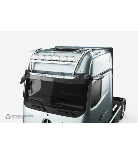 Roof bar - Metec - Crossbar- 6 clamps - Prewired - LED - Mercedes - Actros - L - Giga - 2025+