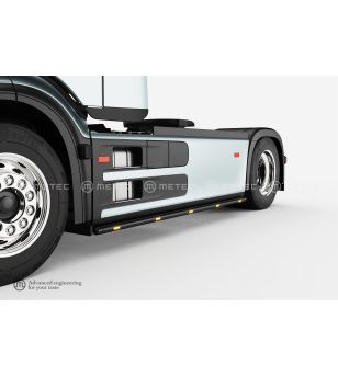 Seitenschutzbügel - Metec - S-liner - LED - Schwarz - Mercedes - Actros - L - WB 3850 - Diesel - 2025+