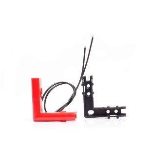 Begrenzungsleuchte - WAS - W280 - Neon - 5.6cm - Click on montierung - mit Bügel - Rot - 12V-24V 