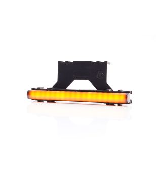 Marker Light - WAS - W280 Black - Neon - 12.5cm - Click on housing - incl hinges - smoke - Amber - 12V-24V