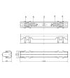 Marker Light - WAS - W280 Black - Neon - 12.5cm - Click on housing - smoke - Amber - 12V-24V