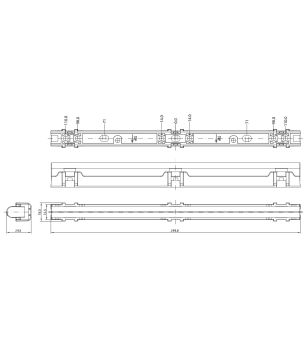Marker Light - WAS - W280 - Neon - 25cm - Click on housing - Red - 12V-24V