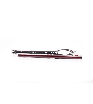 Markeringslicht - WAS - W280 Black - Neon - 25cm - Click on montage - met beugels - smoke - Rood - 12V-24V