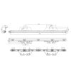 Interior lighting - WAS - LW15 - Neon - 50cm - Click on housing - incl hinges - Clear - Purple - 12V-24V