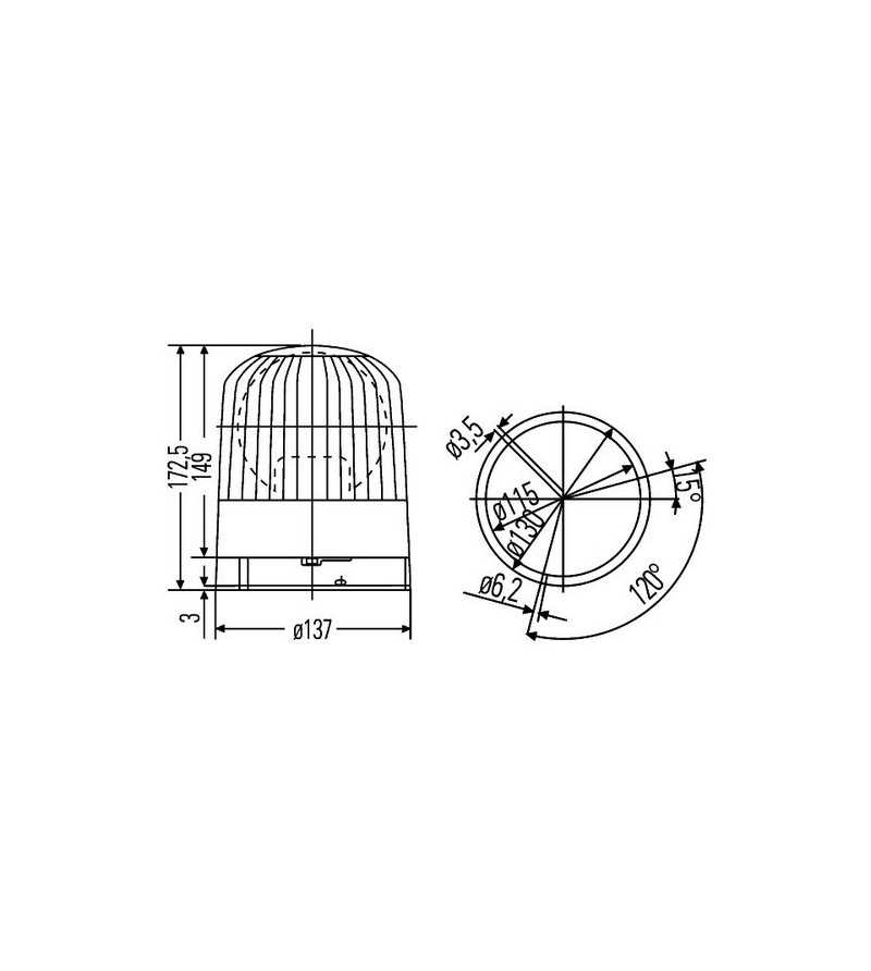 Hella Junior F 24V - 2RL 007 550-011 - Lights and Styling