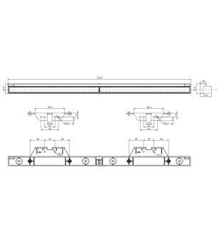 Körriktningsvisare - WAS - W260 - Neon - 54cm - Bärnsten/Röd - Röd - 12V-24V - 