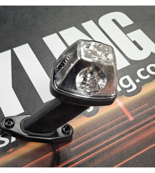 Side marker light - SIM - 3199 Large - Left - Chrome - LED - White/Amber/Red - 12V-24V