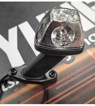 Side marker light - SIM - 3199 Large - Left - Chrome - LED - White/Amber/Red - 12V-24V