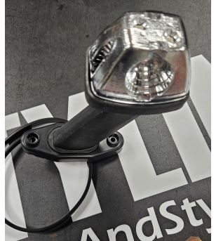 Breedtelamp - SIM - 3199 Large - Links - Chrome - LED - Wit/Amber/Rood - 12V-24V