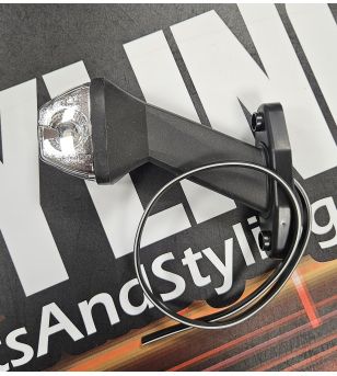 Side marker light - SIM - 3199 Large - Left - Chrome - LED - White/Amber/Red - 12V-24V