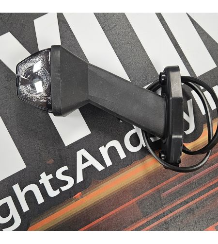 Side marker light - SIM - 3199 Large - Left - Chrome - LED - smoke - White/Amber/Red - 12V-24V