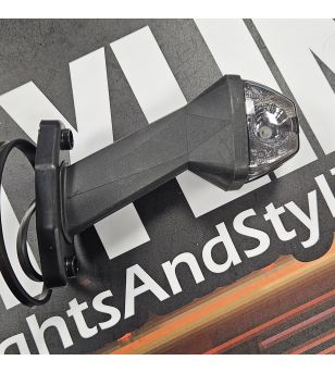 Side marker light - SIM - 3199 Large - Right - Chrome - LED - smoke - White/Amber/Red - 12V-24V