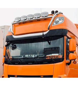 Dakbeugel - Angry Moose Styling - H-bar  - 6 klemmen - Short - Hoogglans RVS - DAF - XF - Super Space Cab - 2005-2021