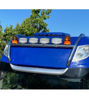 Dakbeugel - Angry Moose Styling - H-bar- 5 klemmen - Short - Hoogglans RVS - DAF - XF - Super Space Cab - 2005-2021