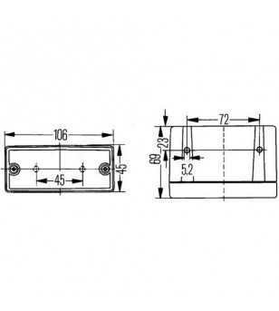 Hella dimljus bak - 2NE 006 609-001 - Lights and Styling