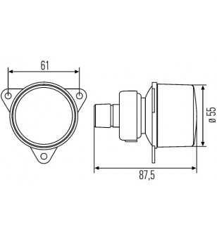 Hella Dimbakljus inbyggt - 2NE 008 221-031 - Lights and Styling