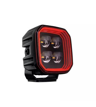 Werklamp - Strands - FOR9T No-Glare - 4'' - smoke - 78W - Positielicht Wit/Rood/Amber - Work / Scene