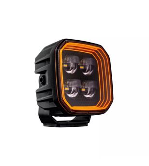 Werklamp - Strands - FOR9T No-Glare - 4'' - smoke - 78W - Positielicht Wit/Rood/Amber - Work / Scene