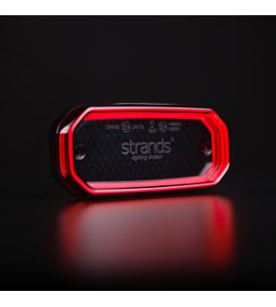 Marker Light - Strands - FOR9T Scale - 8cm - smoke - Red - 12V-36V