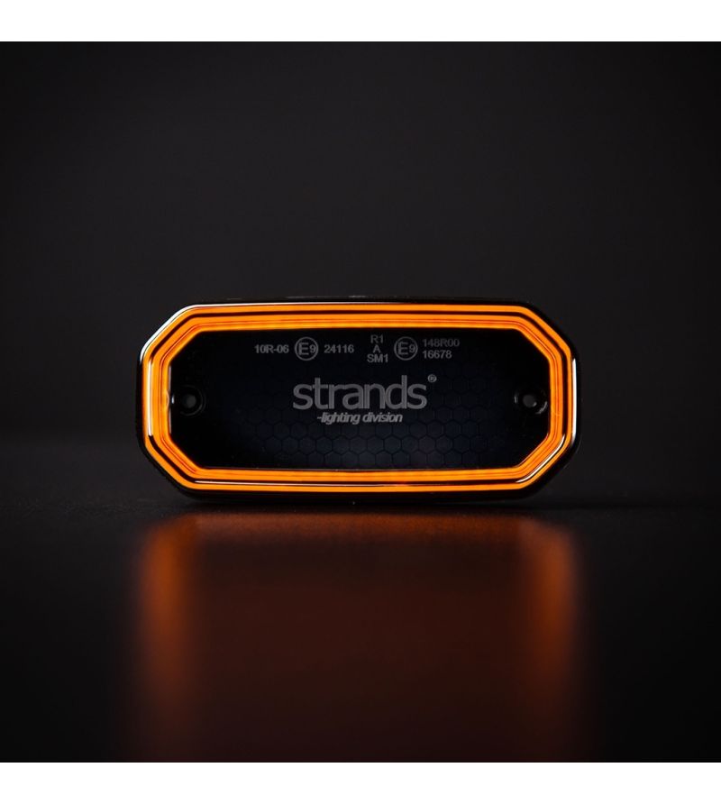 Markeringsljus - Strands - FOR9T Scale - 8cm - smoke - Bärnsten - 12V-36V Markeringsljus - Strands - FOR9T Scale - 8cm - smoke - Bärnsten - 12V-36V