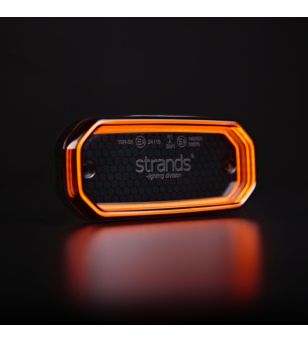 Markeringsljus - Strands - FOR9T Scale - 8cm - smoke - Bärnsten - 12V-36V 
