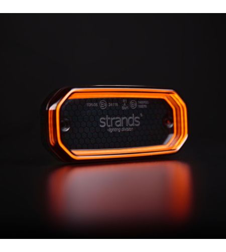 Markeringsljus - Strands - FOR9T Scale - 4.6" - 11.6cm - Smoke - Bärnsten - 12V-36V