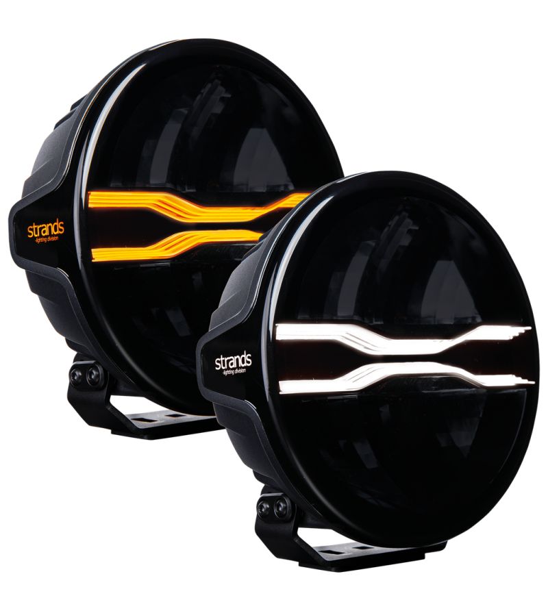 Extraljus - Strands - FOR9T Dragon Drive - 9 - 8.7" - 22cm - Smoke - Positionsljus Vit/Bärnsten - Driving Extraljus - Strands - FOR9T Dragon Drive - 9 - 8.7" - 22cm - Smoke - Positionsljus Vit/Bärnsten - Driving