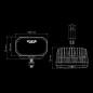 LED-ramp - Strands - FOR9T Light Pod - 4.3" - 10.8cm - Smoke - Positionsljus Vit/Bärnsten - Spot 