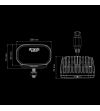 LED-ramp - Strands - FOR9T Light Pod - 4'' - smoke - Positionsljus Vit/Bärnsten - Spot