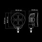 Verstraler - Strands - Nuuk D-Line - MC - 3.3" - 8.3cm - Positielicht Wit/Geel - Driving Verstraler - Strands - Nuuk D-Line - MC - 3.3" - 8.3cm - Positielicht Wit/Geel - Driving