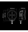 Driving light - Strands - Nuuk D-Line - MC - 3'' - Position light White/Yellow - Driving