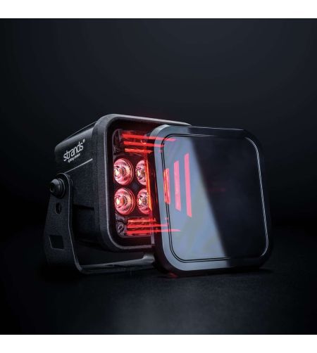 Werklamp - Strands - Dark Knight Fortex - 3'' - smoke - Positielicht Rood - Work / Scene