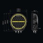 Extraljus - Strands - Siberia XP - 9" - 22.9cm - Positionsljus Vit/Gul - Driving Extraljus - Strands - Siberia XP - 9" - 22.9cm - Positionsljus Vit/Gul - Driving
