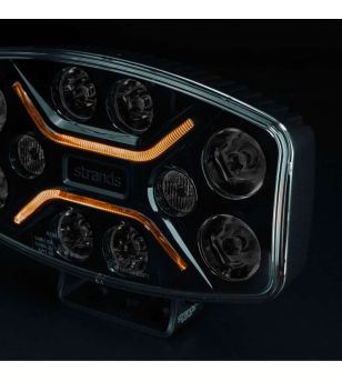 Verstraler - Strands - Dark Knight Intense - 9'' - Oval - Positielicht Wit/Geel - 1 Flitspatroon - Driving
