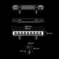LED Light bar - Strands - Nuuk D-Line - 10.5" - 26.6cm - Position light White/Amber - Driving