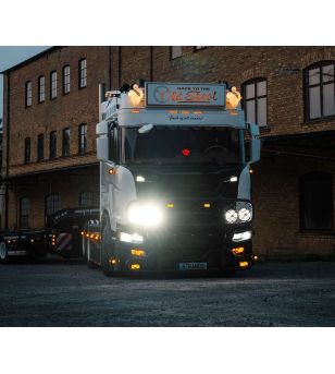 Extraljus - Strands - IZE LED - 9'' - smoke - Old School - Positionsljus Vit/Bärnsten - Driving 