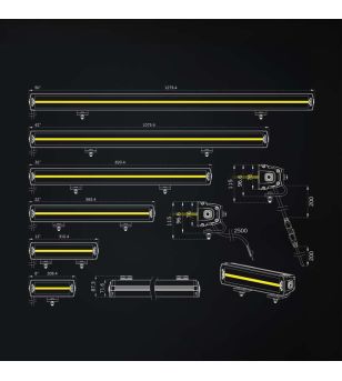 LED Light bar - Strands - Siberia XP - DR - 22'' - smoke - Position light White/Yellow - Driving