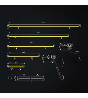 LED bar - Strands - Siberia XP - SR - 50'' - smoke - Positielicht Wit/Geel - Driving