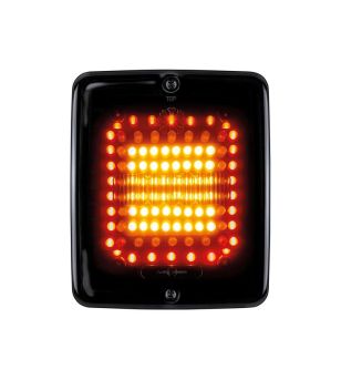 Tail light - Strands - IZE LED Dark Knight - Square - 4.3" - 11cm - Smoke - Tail - Brake - Ind - 24V