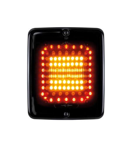 Tail light - Strands - IZE LED Dark Knight - Square - 4.3" - 11cm - Smoke - Tail - Brake - Ind - 24V