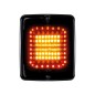 Tail light - Strands - IZE LED Dark Knight - Square - 4.3" - 11cm - Smoke - Tail - Brake - Ind - 24V Tail light - Strands - IZE LED Dark Knight - Square - 4.3" - 11cm - Smoke - Tail - Brake - Ind - 24V