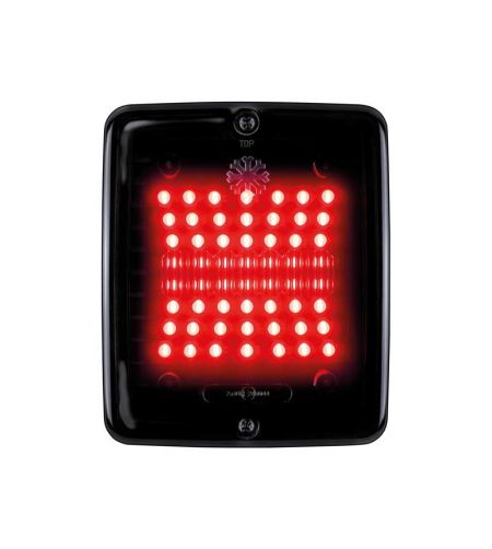 Tail light - Strands - IZE LED Dark Knight - Square - 4.3" - 11cm - Smoke - Fog - 24V