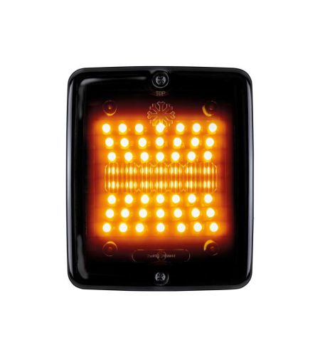 Tail light - Strands - IZE LED Dark Knight - Square - 4.3" - 11cm - Smoke - Ind - 24V