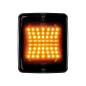 Rückleuchte - Strands - IZE LED Dark Knight - Square - 4.3" - 11cm - Smoke - Blink - 24V Rückleuchte - Strands - IZE LED Dark Knight - Square - 4.3" - 11cm - Smoke - Blink - 24V