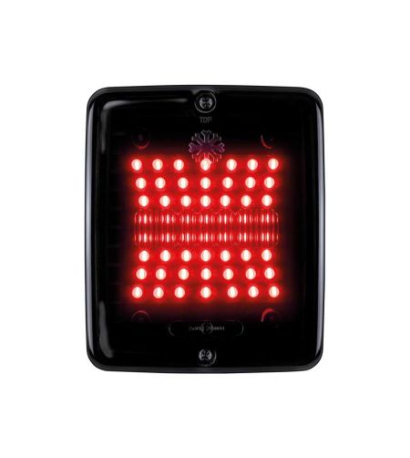 Tail light - Strands - IZE LED Dark Knight - Square - 4.3" - 11cm - Smoke - Tail - Brake - 24V