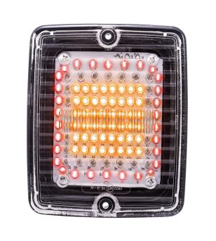Tail light - Strands - IZE LED - Square - 4.3" - 11cm - Clear - Tail - Brake - Ind - 24V
