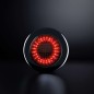 Tail light - Strands - IZE LED Dark Knight - Round - 6.1" - 15.5cm - Smoke - Dynamic indicator - Left - Tail - Brake - Ind - 12V-30V