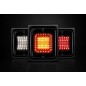 Bakljus - Strands - IZE LED Dark Knight - Square - 4.3" - 11cm - Smoke - Bak - Broms - Blink - 24V Bakljus - Strands - IZE LED Dark Knight - Square - 4.3" - 11cm - Smoke - Bak - Broms - Blink - 24V