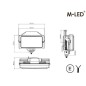 Driving light - M-Led - Classic 220 - 9.5" - 24.2cm - Smoke - Position light White/Amber - Spot