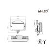 Driving light - M-Led - Classic 220 - 9.5" - 24.2cm - Smoke - Position light White/Amber - Spot